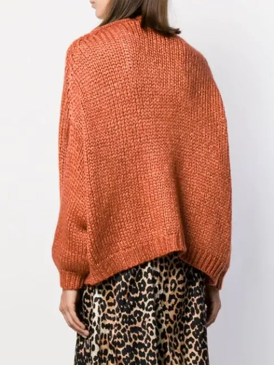 Shop Forte Forte Oversized Cardigan In Orange