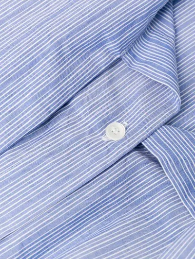 Shop Ben Taverniti Unravel Project Tie Neck Shirt In Blue