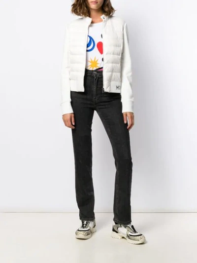 Shop Moncler Padded Panels Jacket In White