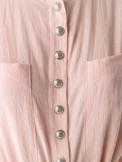 Shop Balmain Belted-waist Playsuit In Pink