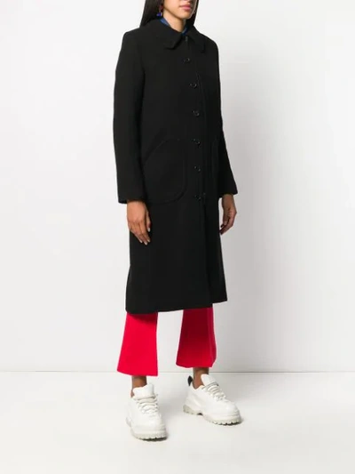 Shop Courrèges Single Breasted Coat In Black