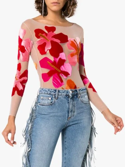 Shop Alexia Hentsch Body Mit Blumendetails - Mehrfarbig In Multicolour