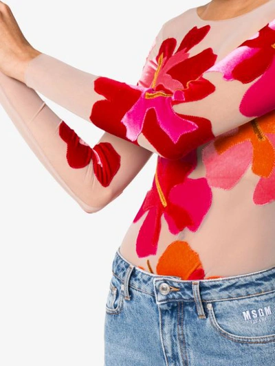 Shop Alexia Hentsch Body Mit Blumendetails - Mehrfarbig In Multicolour