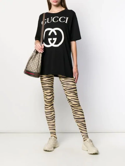 Shop Gucci Animalier Leggings In Yellow