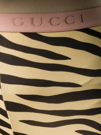 Shop Gucci Animalier Leggings In Yellow