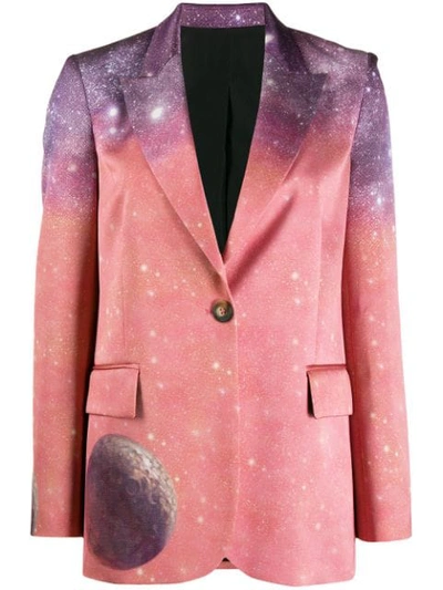 Shop Pinko Space Print Blazer In Pink