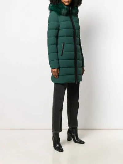 Shop Mackage Hooded Puffer Jacket In Green