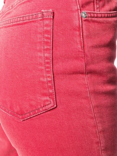 Shop Helmut Lang High-waisted Skinny Jeans In Red