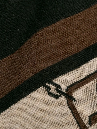 Shop Alberta Ferretti Geometric Pattern Knitted Trousers In Brown