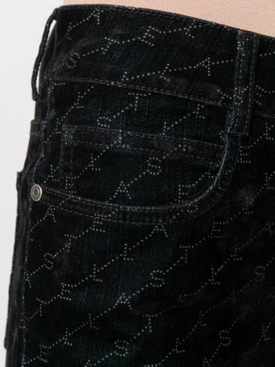 Shop Stella Mccartney Skinny Kick Monogram Flared Jeans In Black