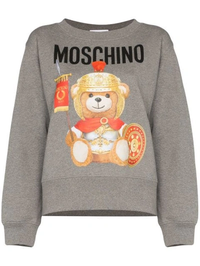 Shop Moschino Sweatshirt Mit Römer-teddy In 2507 Grey
