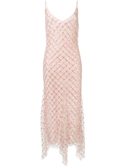 Shop Amen Sequinned Dress In Pink