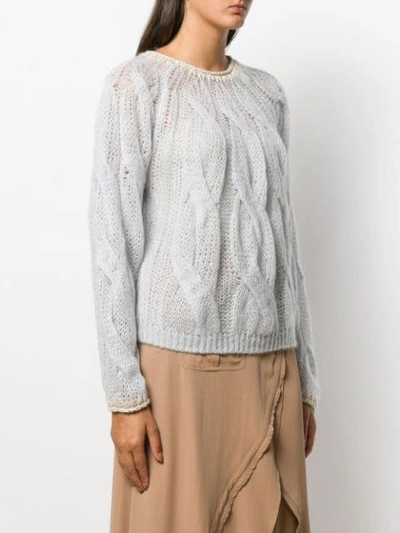 Shop Forte Forte Cable-knit Jumper In Neutrals