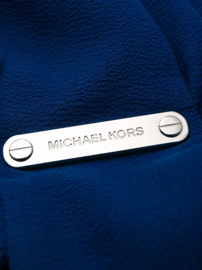 Shop Michael Michael Kors V-neck Wide Leg Jumpsuit In Blue