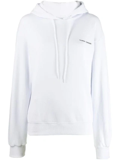 Shop Chiara Ferragni Logo Hoody In White