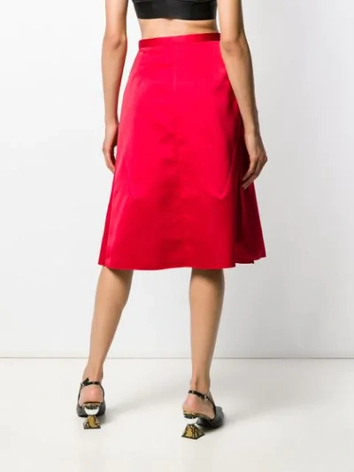 Shop N°21 A-line Pleated Skirt In Red