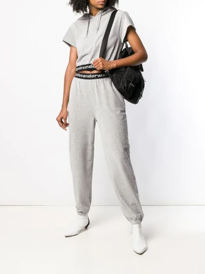 Shop Alexander Wang T Corduroy Track Trousers In Grey