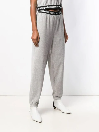 T BY ALEXANDER WANG CORDUROY TRACK TROUSERS - 灰色