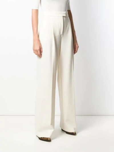 Shop Alberta Ferretti Palazzo Pants In White