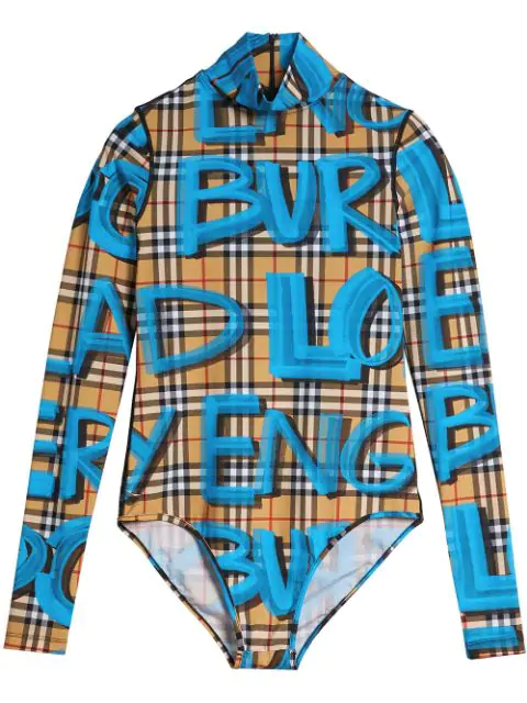 burberry graffiti bathing suit