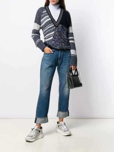 Shop Rag & Bone Cropped Straight Leg Jeans In Blue