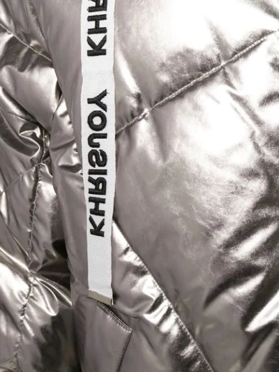 Shop Khrisjoy Oversized Padded Jacket In Silver
