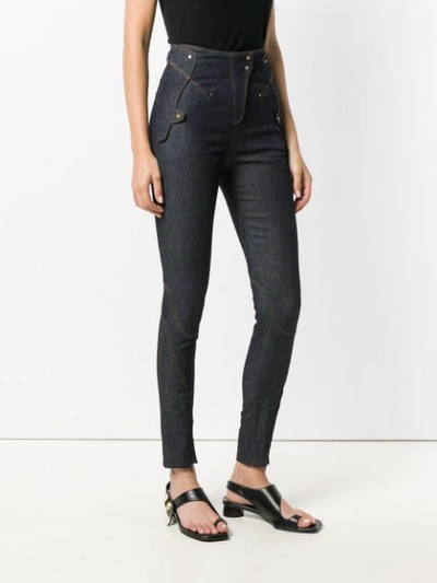 Shop Esteban Cortazar Skinny Jeans In Blue