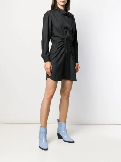 ISABEL MARANT ÉTOILE GATHERED FRONT MINI DRESS - 黑色