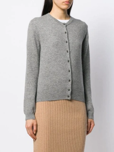 Shop Allude Cashmere Cardigan In Grey