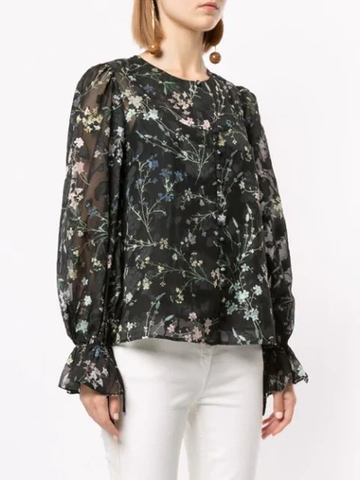 Shop We Are Kindred Ambrosia Blouse In Black Blooms