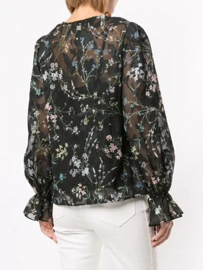 Shop We Are Kindred Ambrosia Blouse In Black Blooms