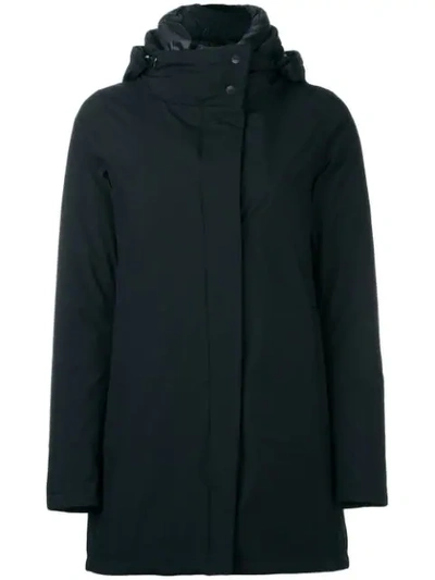 Shop Herno Padded Zipped Coat - Black