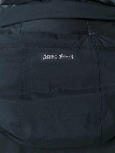 Shop Herno Padded Zipped Coat - Black