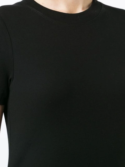 Shop Rosetta Getty Shortsleeved Asymmetric Tunic In Black