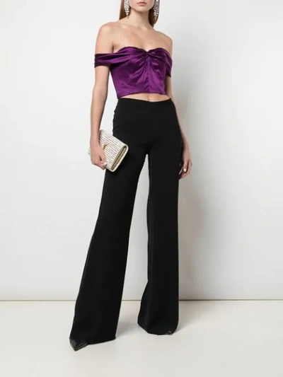 Shop Amur Cropped Winnie Top In Purple