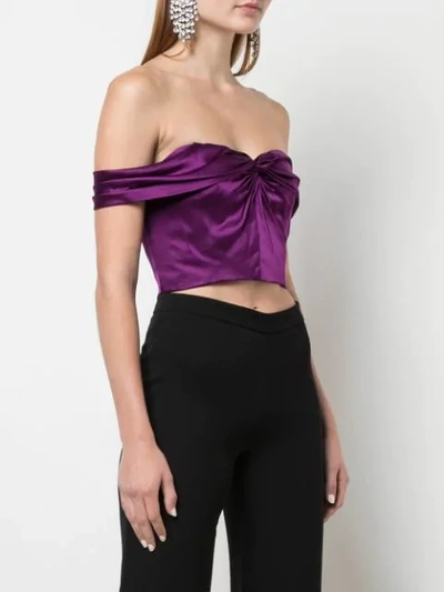 Shop Amur Cropped Winnie Top In Purple