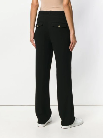 Shop Vince Straight Leg Trousers In Black