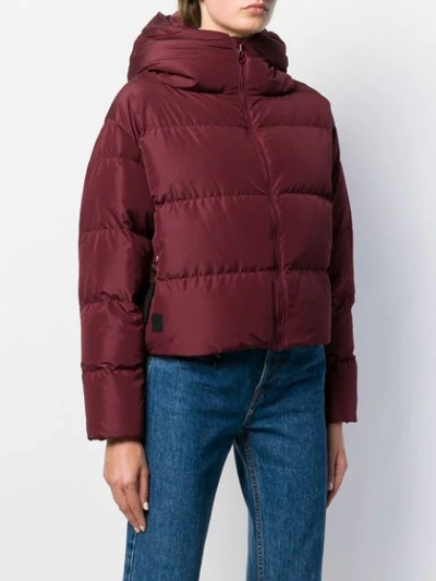 Shop Bacon Cloud Hooded Puffer Jacket In Bordeaux 8