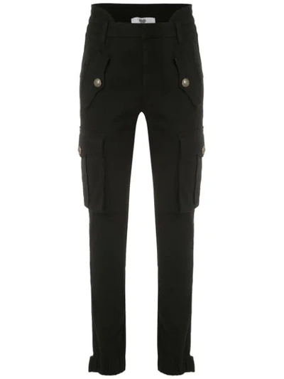 Shop Andrea Bogosian Side Pockets Skinny Trousers In Black