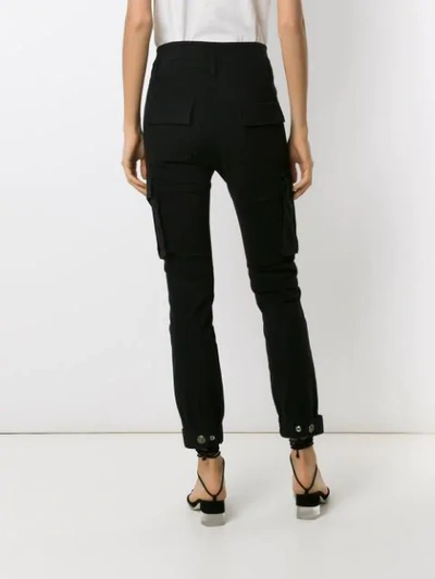 Shop Andrea Bogosian Side Pockets Skinny Trousers In Black