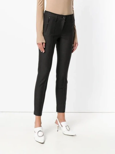 Shop Cambio Creased Skinny Trousers - Grey
