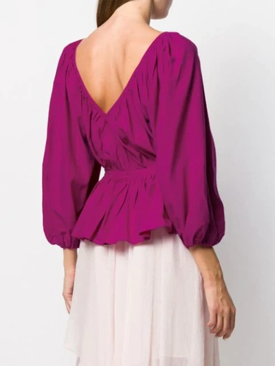 Shop Mara Hoffman Cinched Waist Blouse In Pink