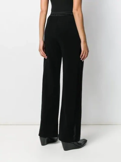 Shop Andrea Ya'aqov Drawstring Flared Trousers In Black