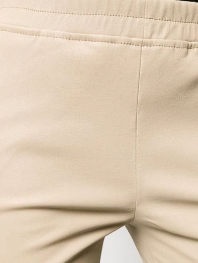 Shop Arma Ruched Waistband Skinny Trousers In Neutrals