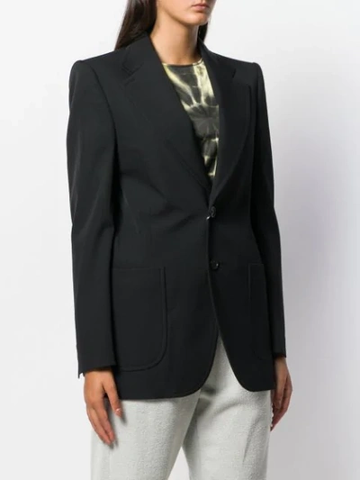 Shop Maison Margiela Structured Patch Pockets Blazer In Black