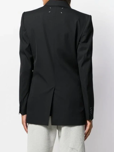 Shop Maison Margiela Structured Patch Pockets Blazer In Black