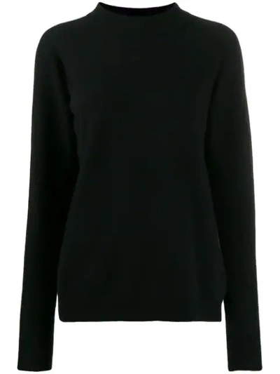 Shop Roberto Collina Mock-collar Knit Sweater In Black