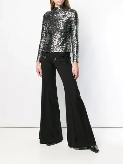 Shop Alexis Sequinned Top In Silver