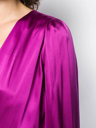 Shop Pinko Diva Wrap Bodysuit In Purple