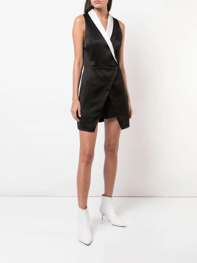 Shop Alice And Olivia Layered Effect Playsuit In Black